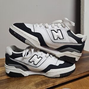 Kids New Balance 550 White/Black Rain Cloud Boys Size 4 Athletic Basketball Shoe